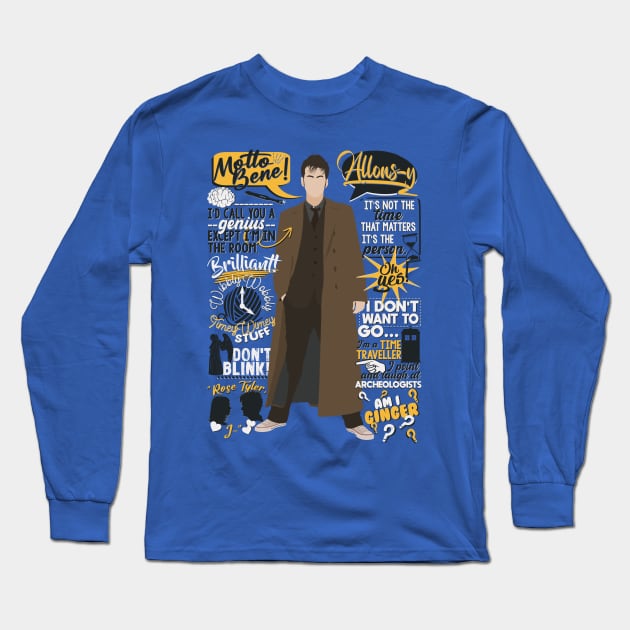 10th Doctor Quotes Long Sleeve T-Shirt by MrSaxon101